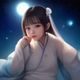 电子音乐封面，深蓝色宇宙星云与音波图形叠加，未来科技感